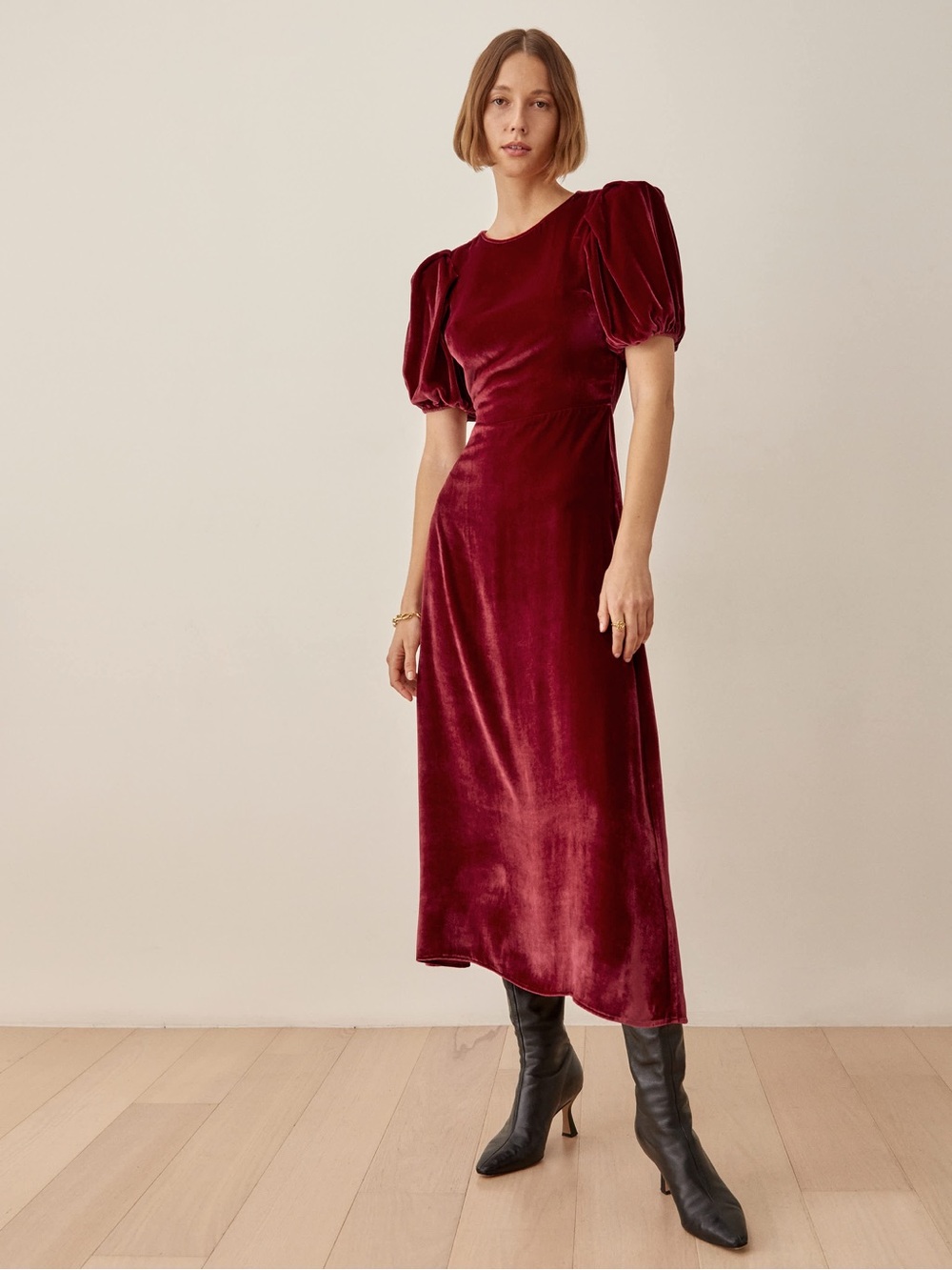 [worn once] Reformation Livia Velvet Dress